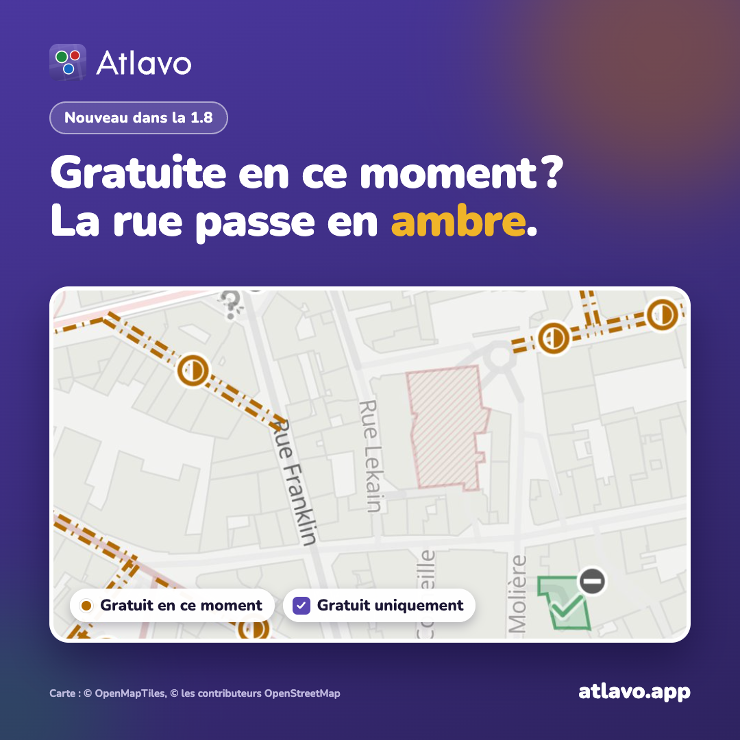 Les rues gratuites en ce moment, en ambre